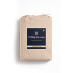 Bamboo beige bed linen (including bamboo bedsheet) set in bamboo fabric sustainable packaging