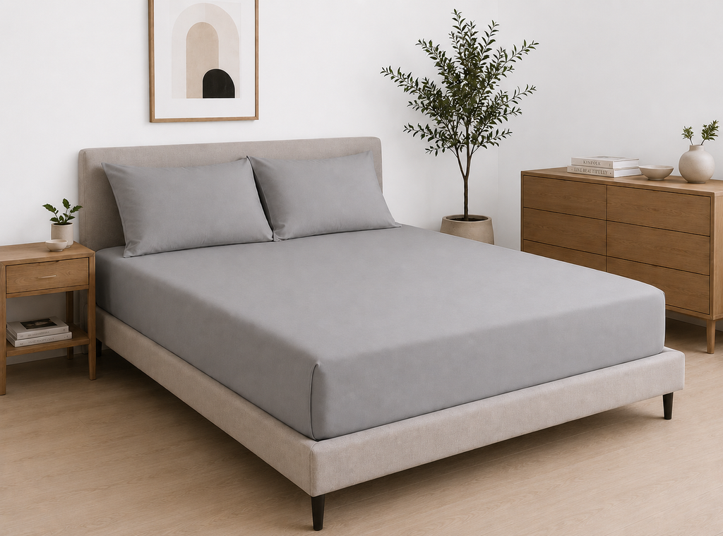 Fitted_bamboo_bedsheet in a room