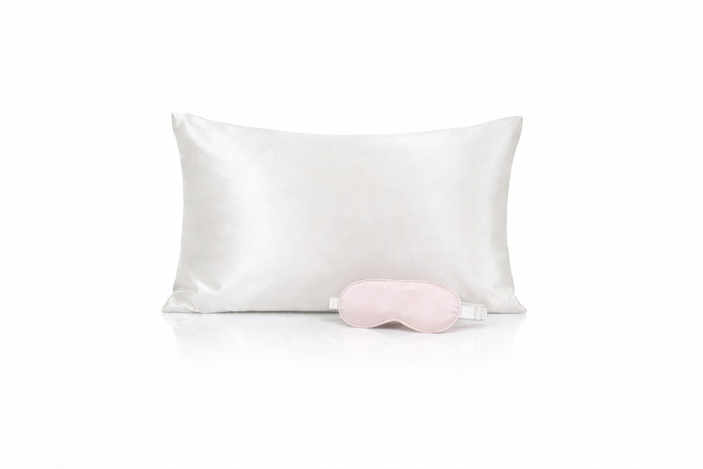 100% mulberry silk pillowcase and eye mask