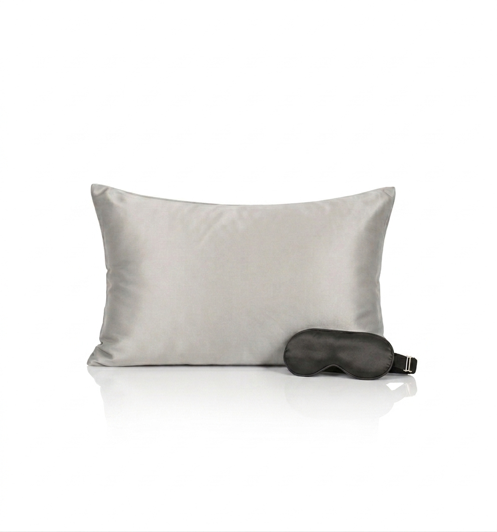 Premium Mulberry silk eye mask and pillowcase gift set